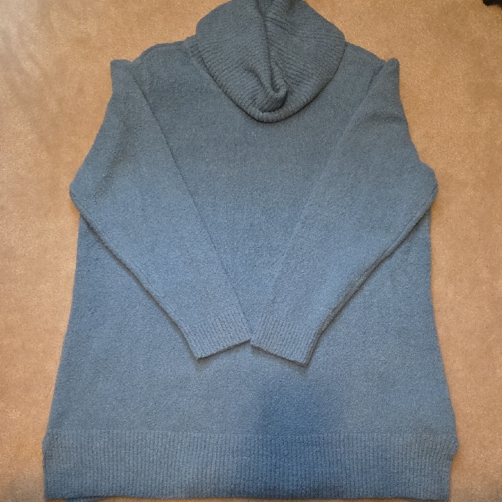Joan Rivers Blue Cowl Neck Sweater